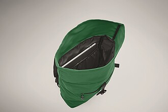 15 inch rolltop laptop backpack in 600D polyester