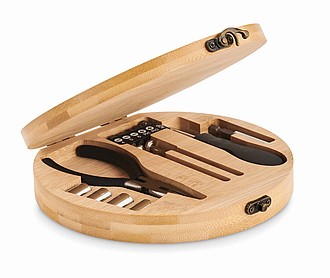 15 piece tool set bamboo case