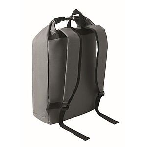 15 roll top laptop backpack, stone grey