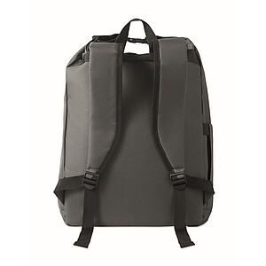 15 roll top laptop backpack, stone grey