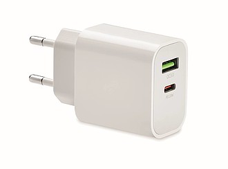 18W 2 port USB charger EU plug