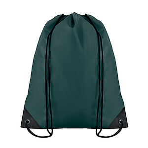190T Polyester drawstring bag, dark green