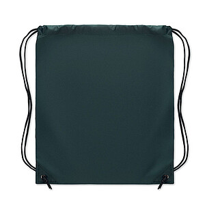 190T Polyester drawstring bag, dark green