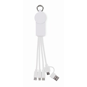 2 in 1 charging cable type-C, white