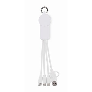 2 in 1 charging cable type-C, white