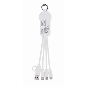 2 in 1 charging cable type-C, white
