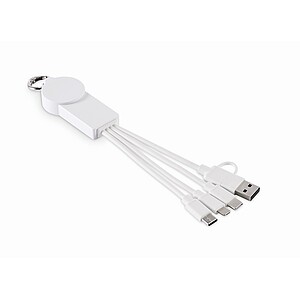 2 in 1 charging cable type-C, white