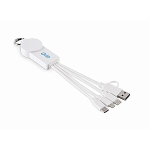 2 in 1 charging cable type-C, white