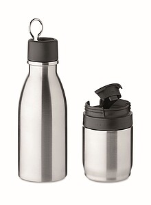 2-in-1 double wall stainless steel vacuum insulated bottle