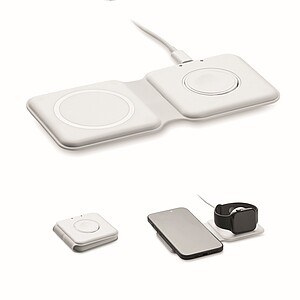 2 in 1 foldable charger 15W, white