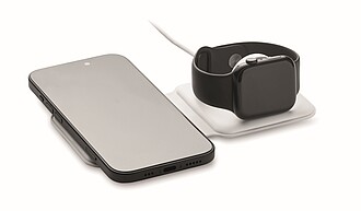 2 in 1 foldable charger 15W, white