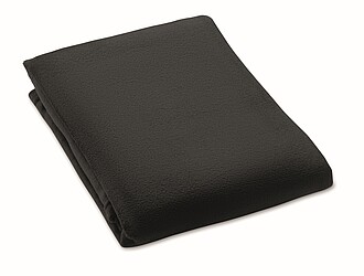 2 in 1 travel blanket set, black