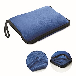 2 in 1 travel blanket set, blue