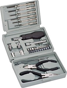 25-piece tool case, grey