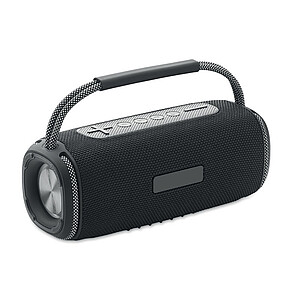 2x10 W wireless portable speaker with 2400 mAh rechargeable battery.