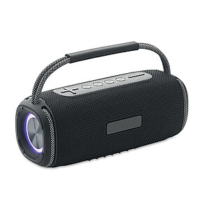 2x10 W wireless portable speaker with 2400 mAh rechargeable battery.