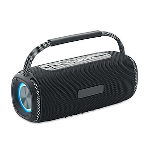 2x10 W wireless portable speaker with 2400 mAh rechargeable battery.