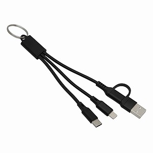 3-in-1 charging cable, black