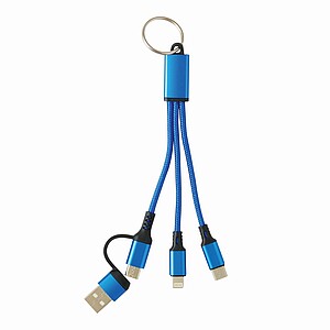 3-in-1 charging cable, blue