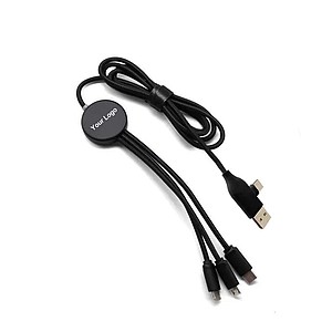3 in 1 charging cable with LED logo