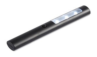 3 LED torch with magnet, black