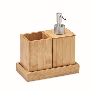 3 piece bath set in bamboo