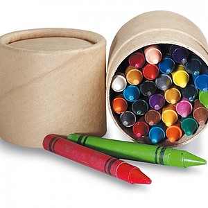 30 wax crayons, beige