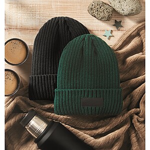 3M knitted beanie with cuff, dark green