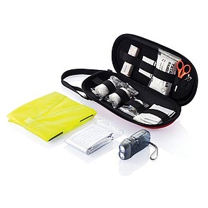 47 pcs first aid car kit, red