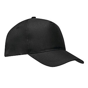 5-panel baseball cap, black