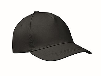 5 panel baseball cap, black