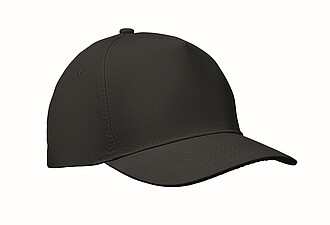 5 panel baseball cap, black