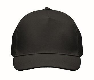5 panel baseball cap, black
