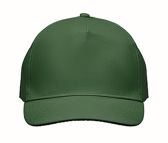 5 panel baseball cap, dark green