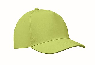 5 panel baseball cap, lime