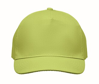 5 panel baseball cap, lime
