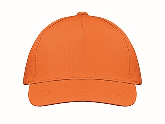 5 panel baseball cap, orange