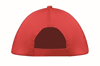 5 panel baseball cap, red