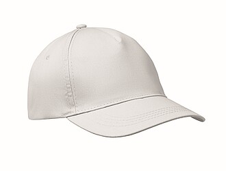 5 panel baseball cap, white