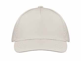 5 panel baseball cap, white