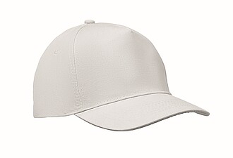 5 panel baseball cap, white