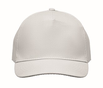 5 panel baseball cap, white