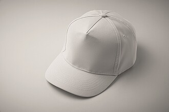 5 panel baseball cap, white