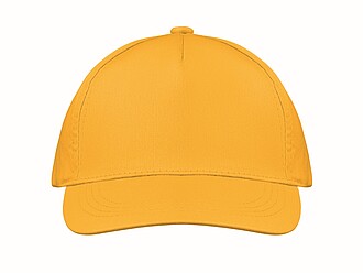5 panel baseball cap, yellow