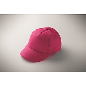 5 panel kids baseball cap, fuchsia