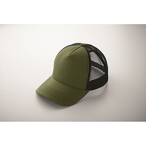 5 panel trucker cap, army green