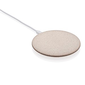 5W Wheat straw wireless charger,brown