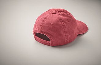 6 panel baseball cap 265 gr/m2, red