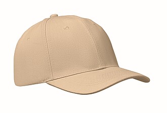 6 panel baseball cap, beige
