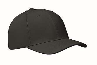6 panel baseball cap, black